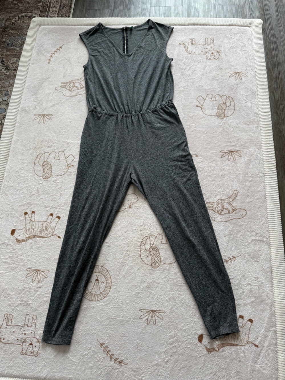 Gray Jumpsuit  with Elastic Waist by UNITED COLORS OF BENETTON size M